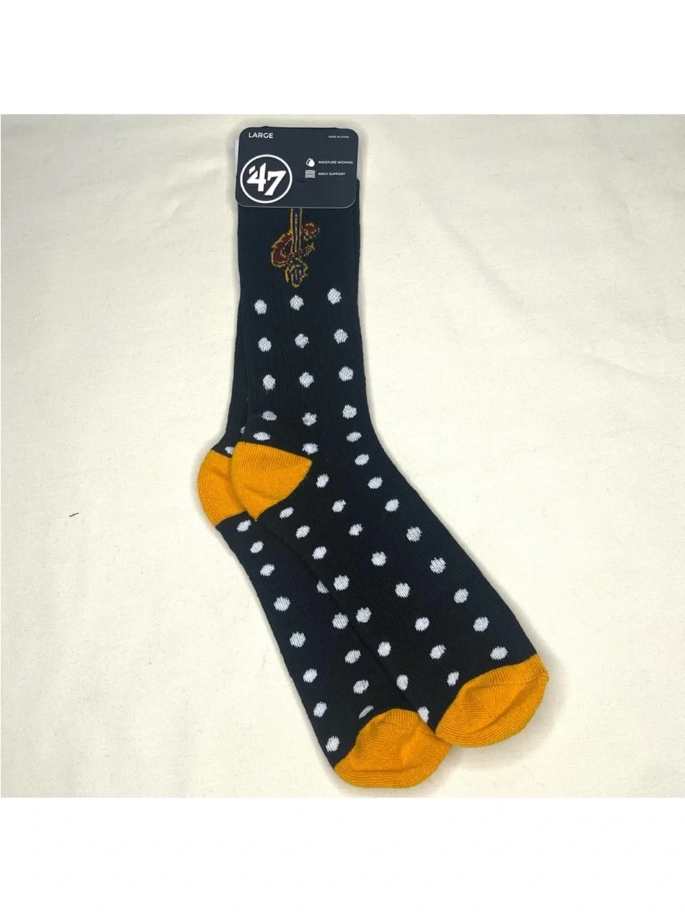 NWT ’47 Cleveland Cavaliers Polka Dot Crew Socks